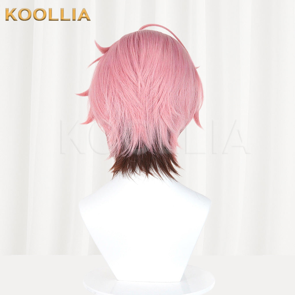 Ensemble Stars Kuon Tamami Pink Brown Gradient Spiky Short Basic Wig