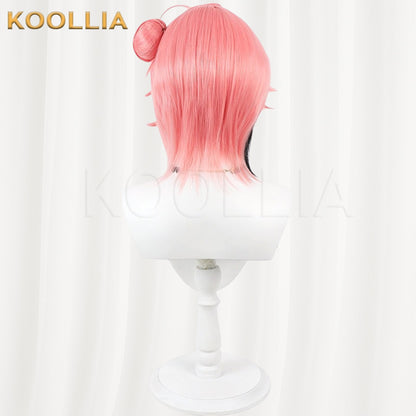 VTuber Akafumi Shiro Pink With Black Highlights Basic Wig