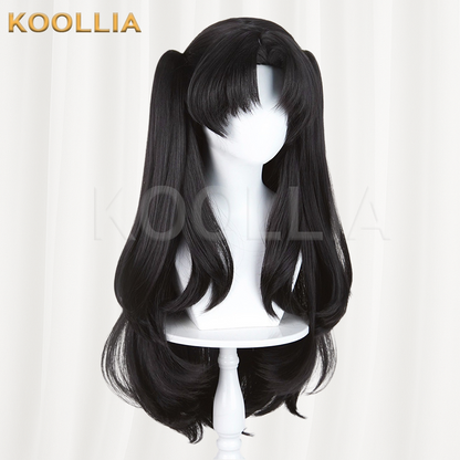 Honkai: Star Rail Rin Tohsaka Solid Matte Black Basic Wig