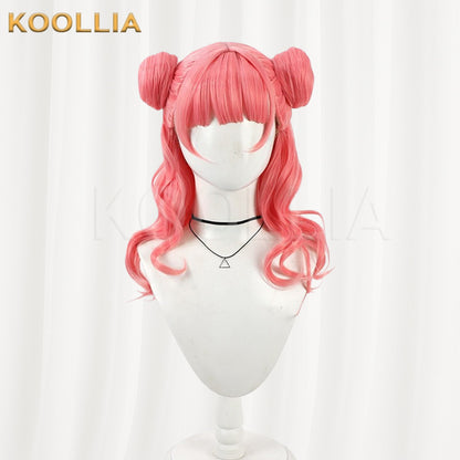 You and I Are Polar Opposites Miyu Suzuki Pink Medium Long Double Bun Basic Wig