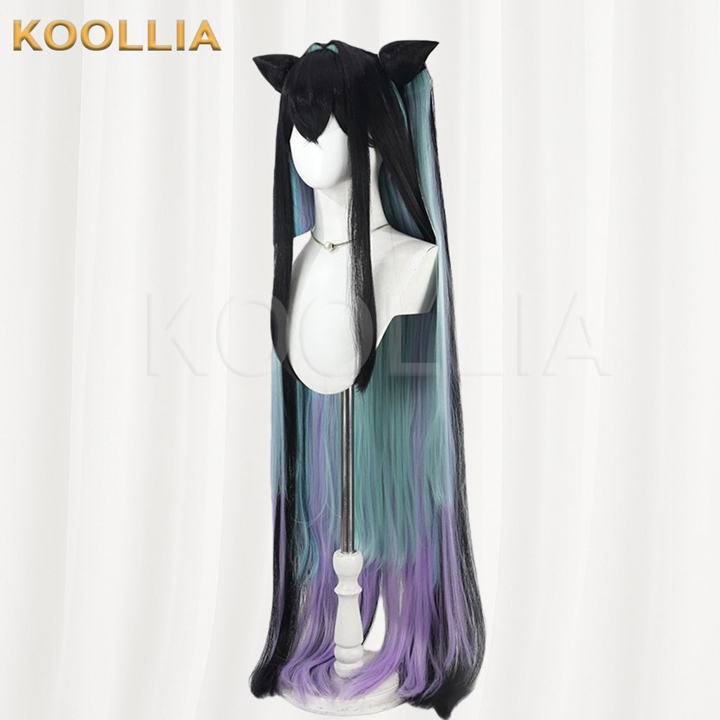 NIKKE Little Mermaid Black Gradient Double Ponytail Basic Wig