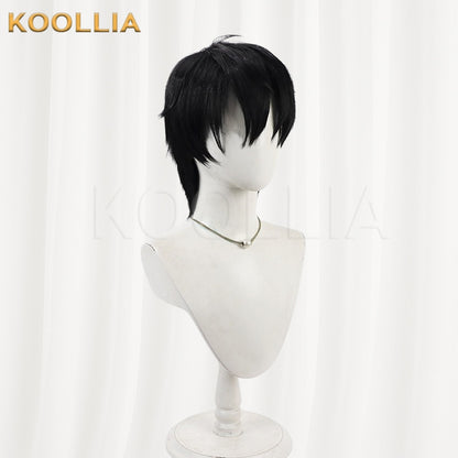 Infinity Chen Su Pure Black Short Choppy Daily Hair Basic Wig