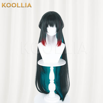 Arknights Endfield Zhuang Fangyi Ink Green Lake Blue Gradient Extra Long Hair Basic Wig