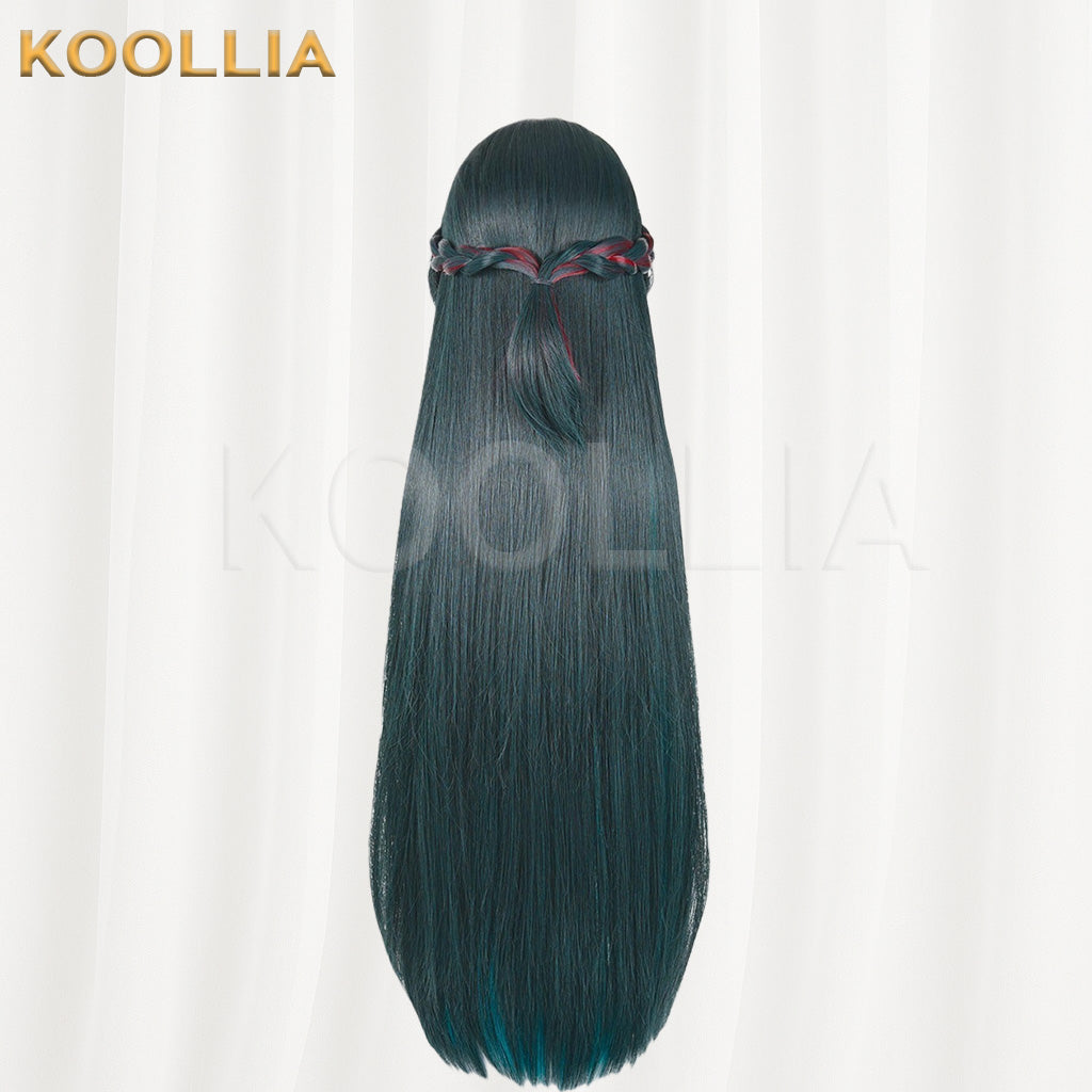 Arknights Endfield Zhuang Fangyi Ink Green Lake Blue Gradient Extra Long Hair Basic Wig
