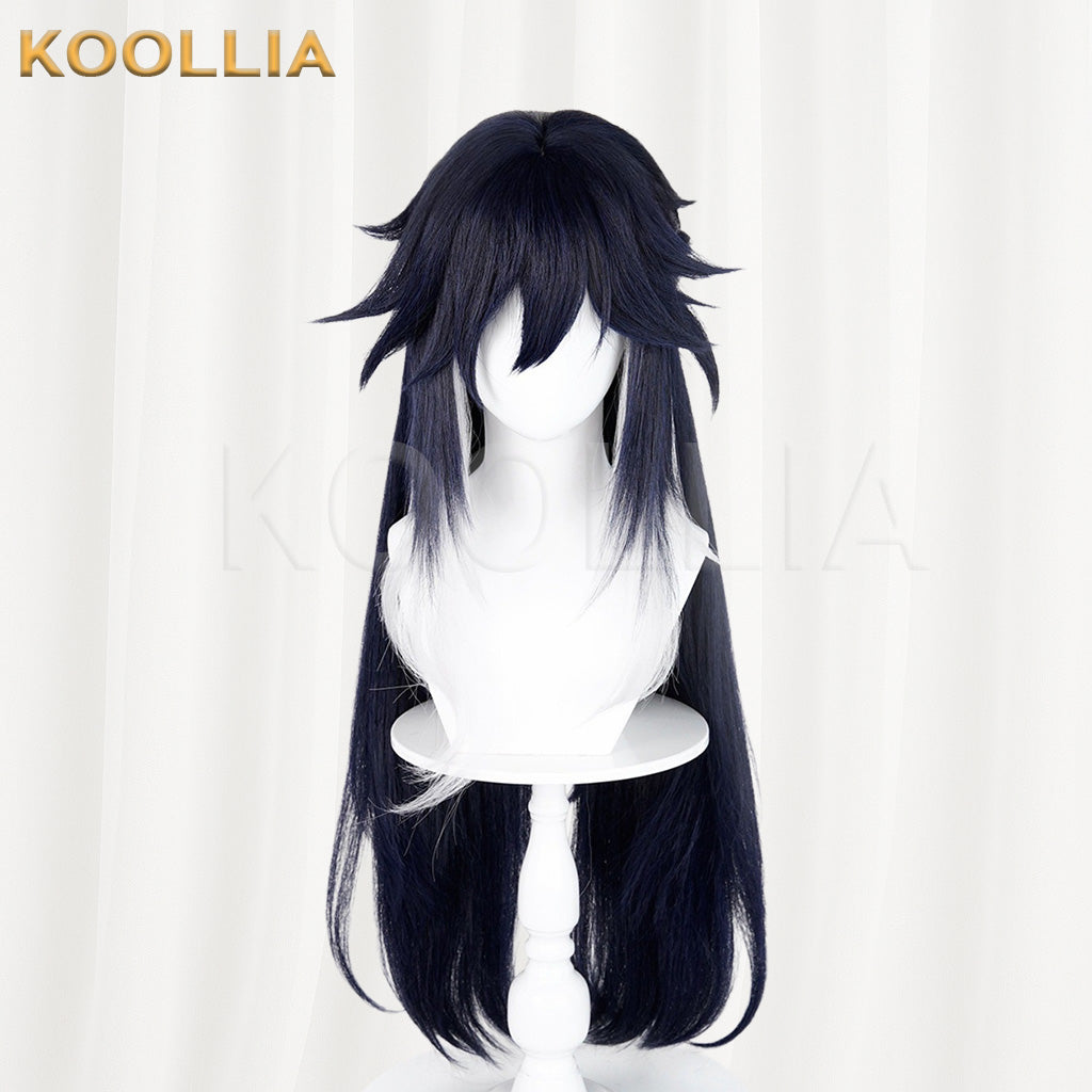 Honkai Star Rail Ashveil Deep Navy Long Half-up Layered Basic Wig