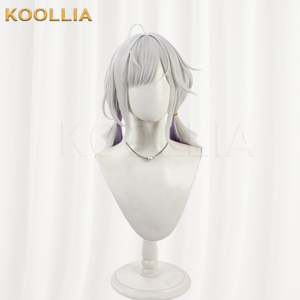 SteelLive Ayatsuno Yuni Silver White Purple Low Double Ponytails Basic Wig