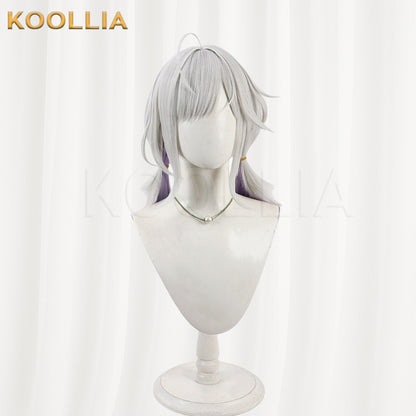 SteelLive Ayatsuno Yuni Silver White Purple Low Double Ponytails Basic Wig