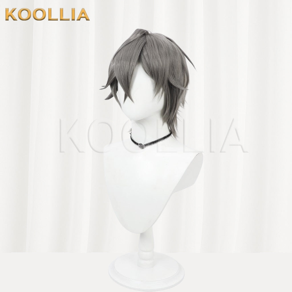 Zenless Zone Zero Protagonist Zhe Dark Gray Textured Spiky Short Basic Wig