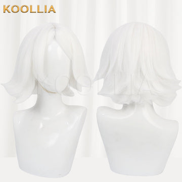 Tokyo Ghoul Juuzou Suzuya Pure White Medium Short Basic Wig Multi-angle Display by koollia