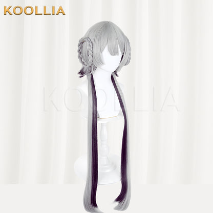 Virtual Singer Luo Tianyi(Armed Girl) Long Grey Hair Basic Wig