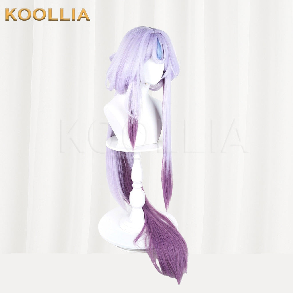 Arknights Jun White-Purple Ombre Extra-Long Detachable Ponytail Basic Wig