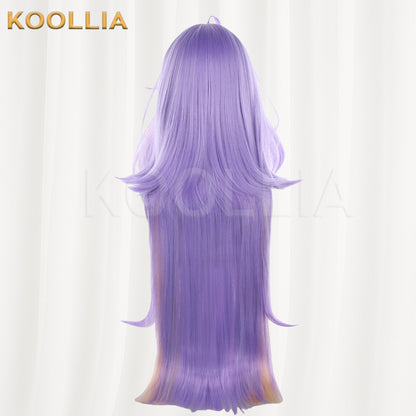 Neverness to Everness Fatia Purple With Yellow Highlights Basic Wig