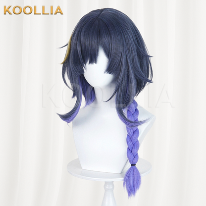 Arknights Uku Dark Blue Blonde & Purple Ombre Basic Wig