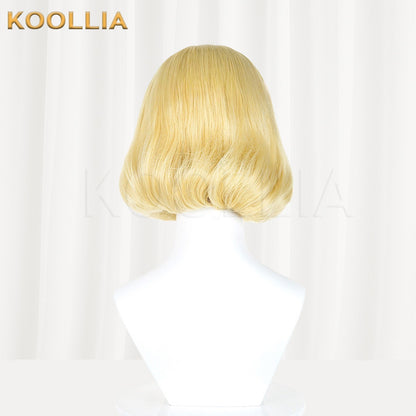 Jujutsu Kaisen Kurusu Hana Light Golden Short Curled Bobo Basic Wig