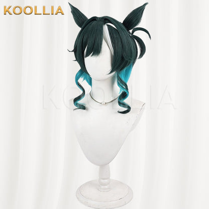 Uma Musume Pretty Derby Kiseki Dark Green Gradient Blue Basic Wig