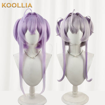 Front view of NIKKE: Goddess of Victory Liberalio Purple Basic Wig