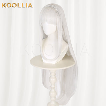 Re:Zero Emilia Silvery White Basic Wig