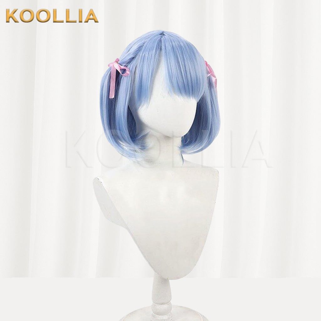 Virtual Singer Usada Pekora Light Blue Twin Tails Basic Wig