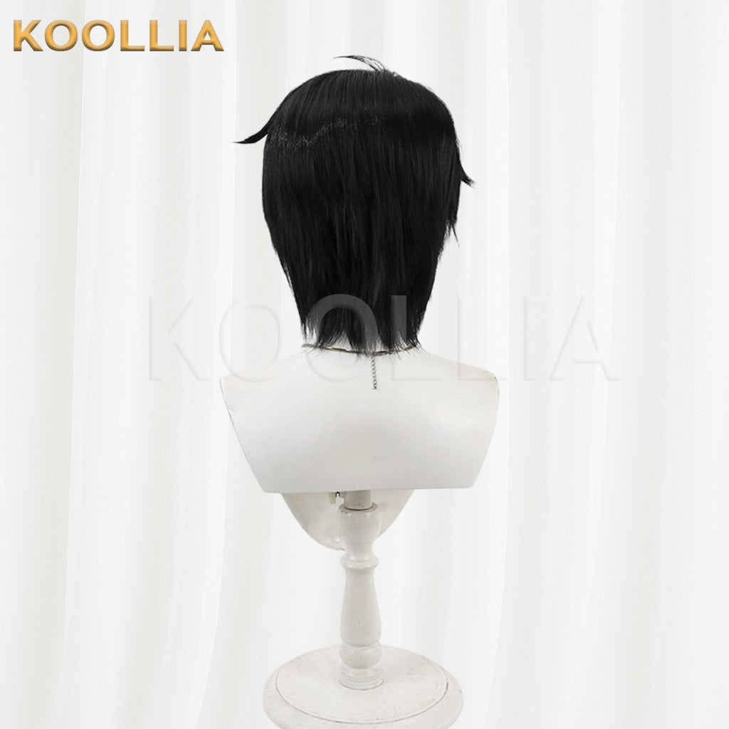 Infinity Chen Su Pure Black Short Choppy Daily Hair Basic Wig