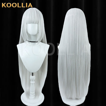 Multi-angle display of NIKKE: Goddess of Victory Blanc silver hair basic wig