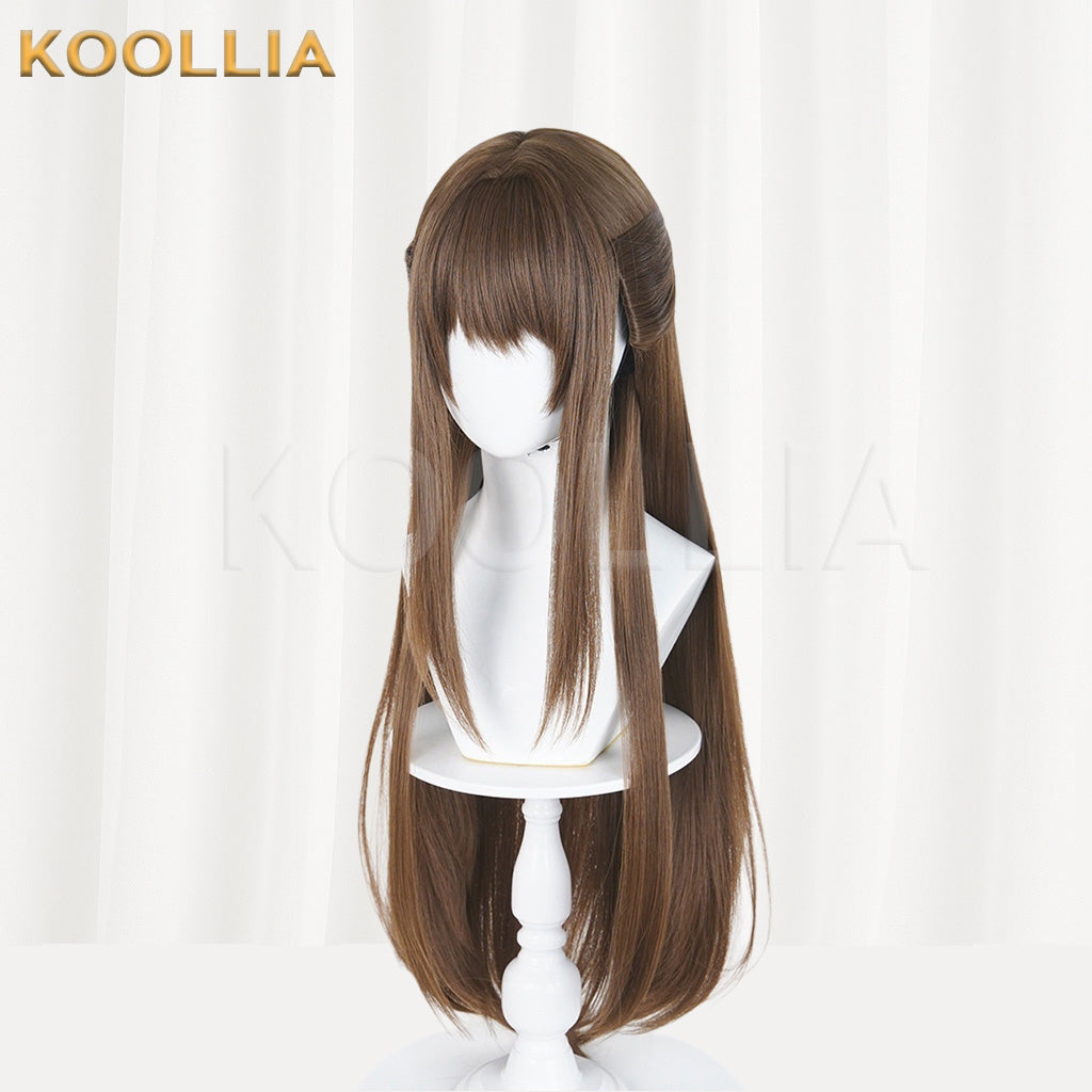 Dragon Raja Gate of Cassell Xia Mi Warm Brown Long Straight Basic Wig