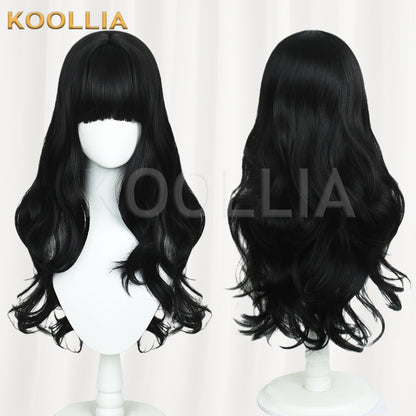 RWBY Blake Belladonna Pure Black Wavy Long Basic Wig