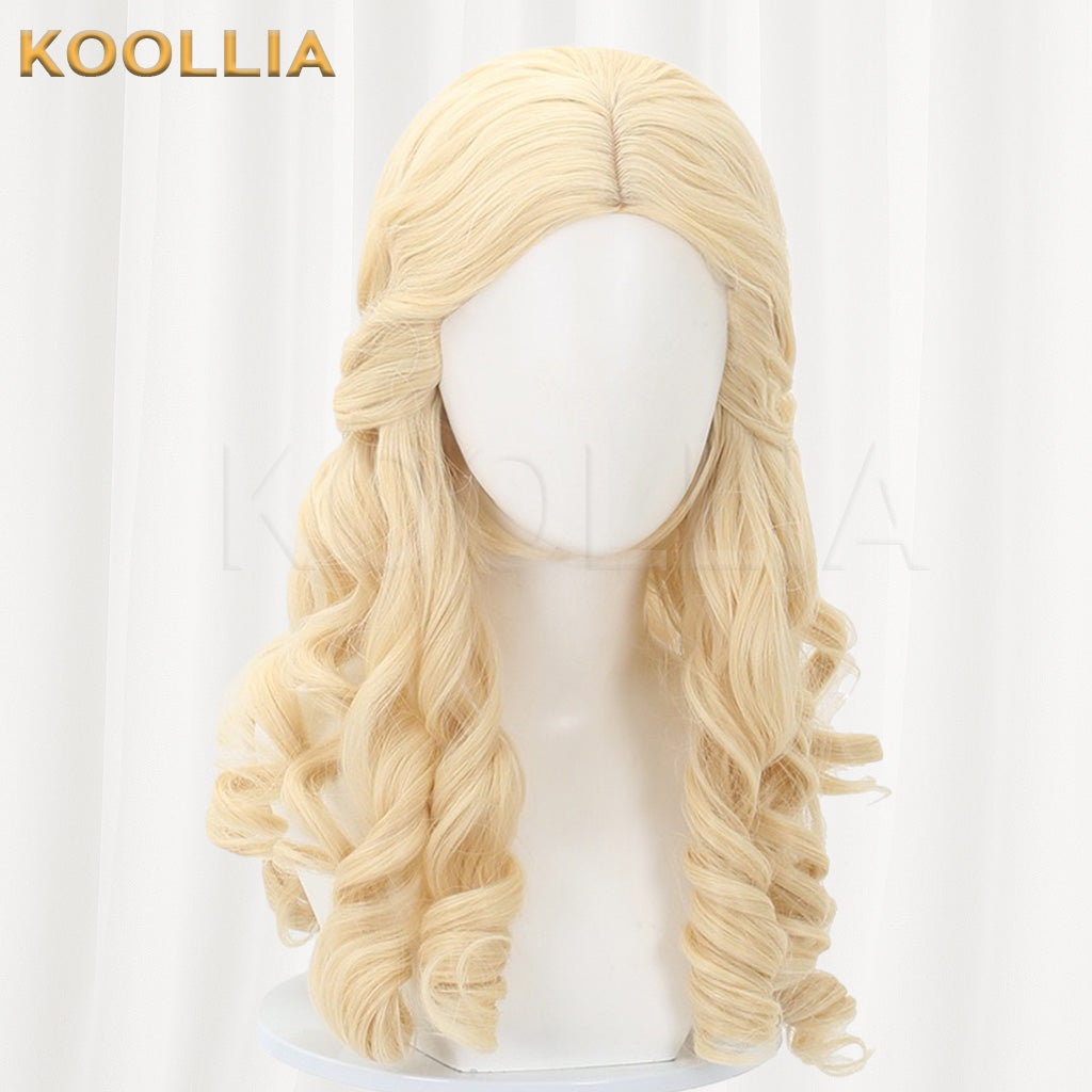 Identity V Alice DeRoss Pure Gold Roman Curly Basic Wig
