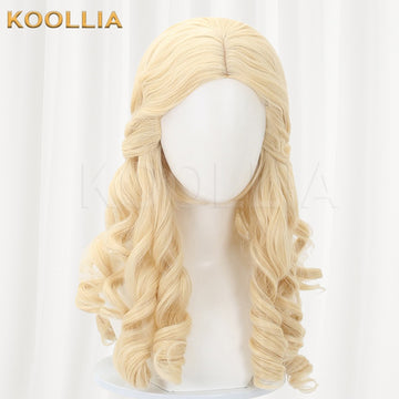 Front view of Identity V Alice DeRoss pure gold Roman curly basic wig