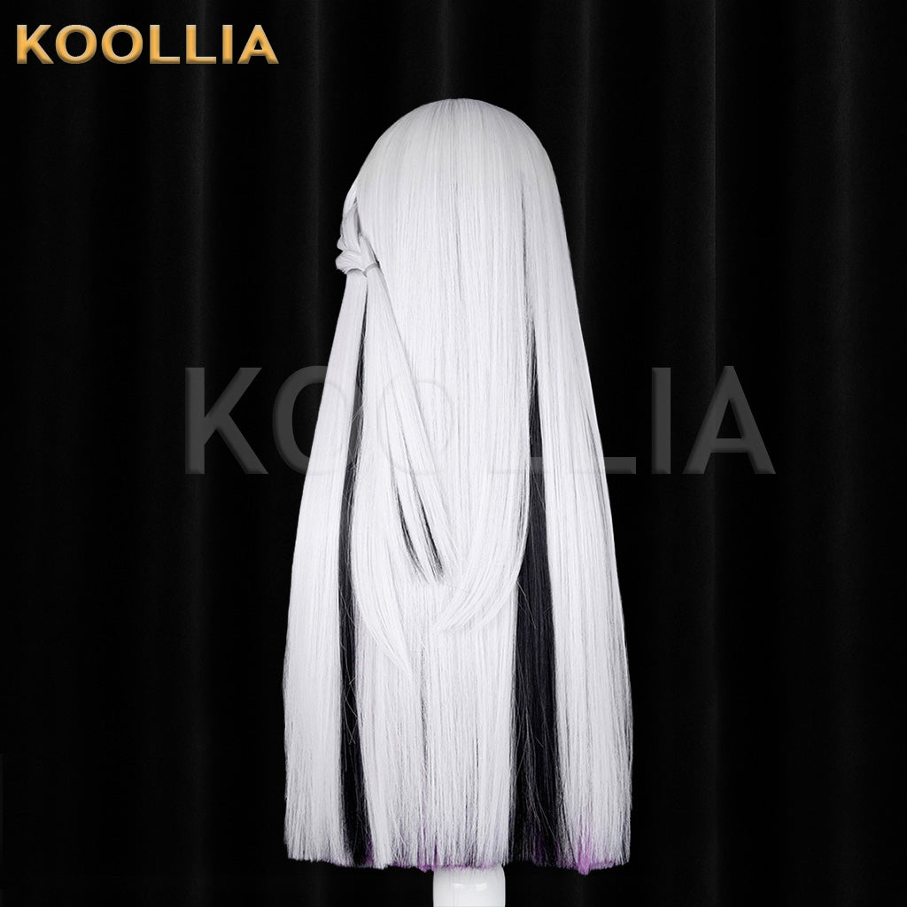 Honkai Star Rail Xu Zhao White Purple Black Highlights Straight Basic Wig