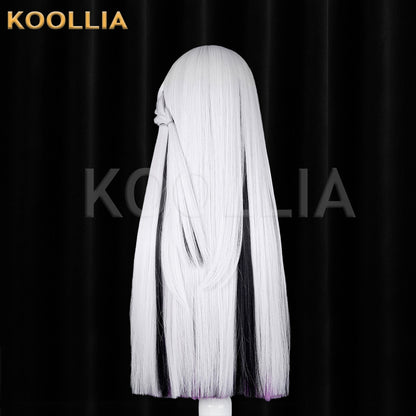 Honkai Star Rail Xu Zhao White Purple Black Highlights Straight Basic Wig