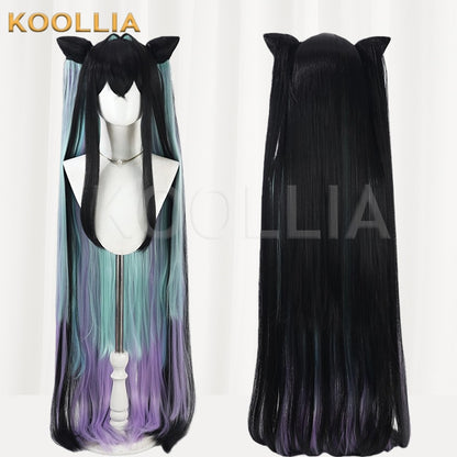 NIKKE Little Mermaid Black Gradient Double Ponytail Basic Wig