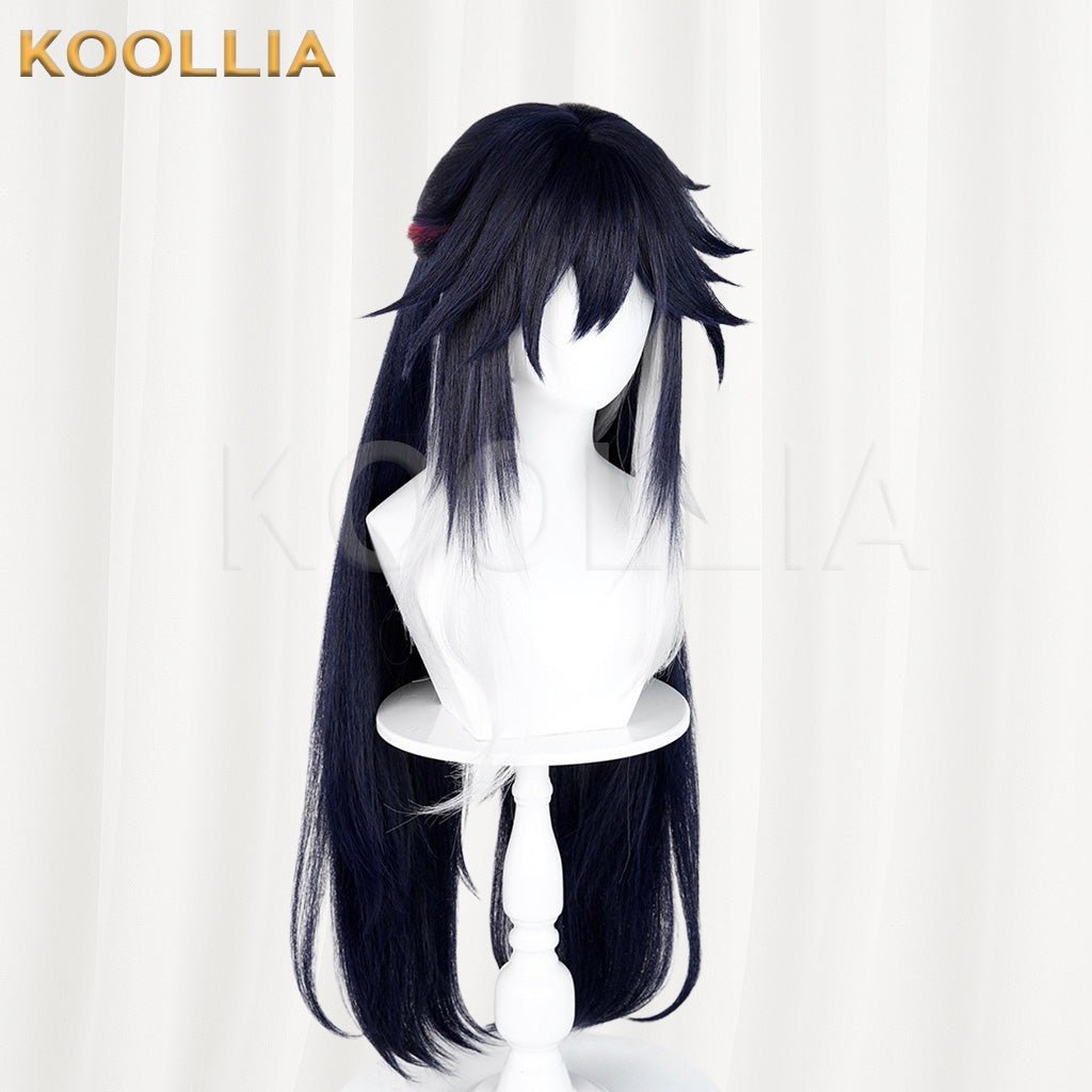 Honkai Star Rail Ashveil Deep Navy Long Half-up Layered Basic Wig