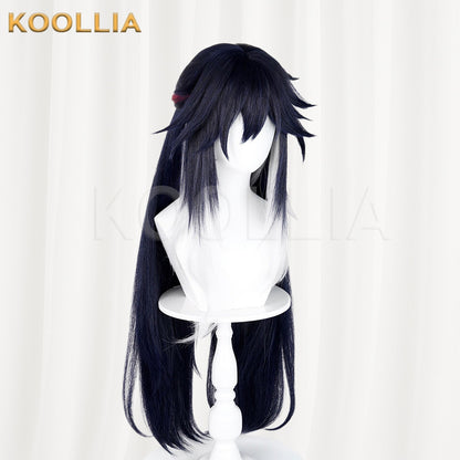 Honkai Star Rail Ashveil Deep Navy Long Half-up Layered Basic Wig