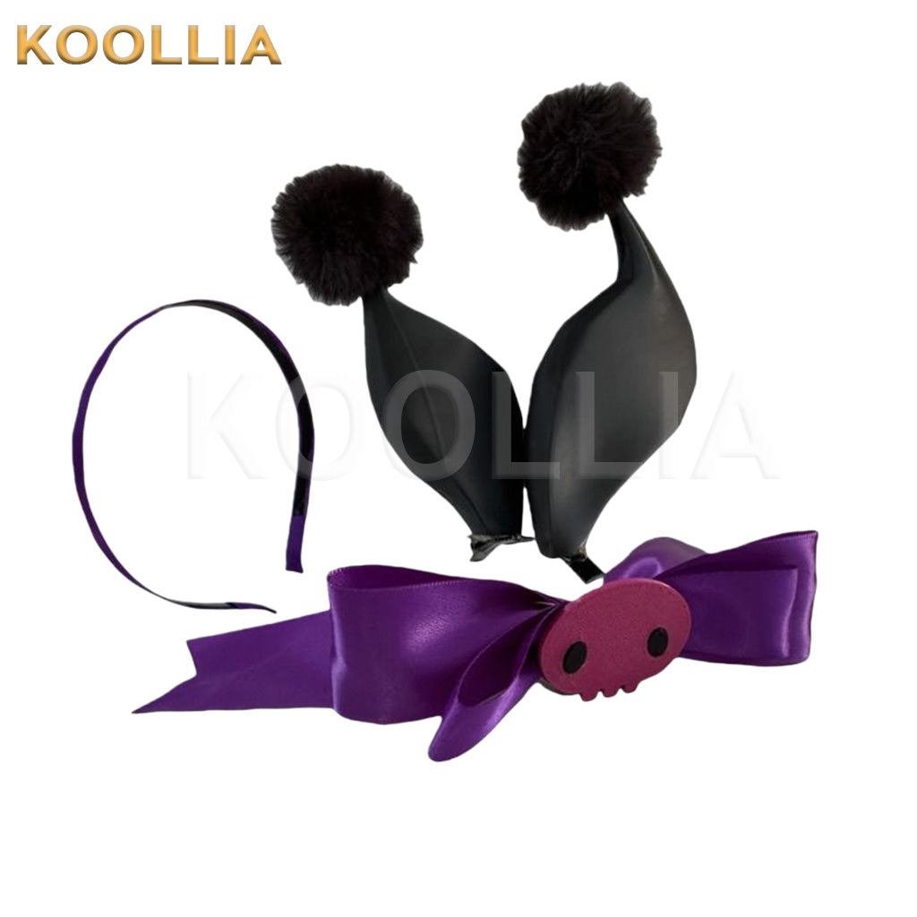 Identity V Bloody Queen Kuromi Black Purple Cosplay Headwear