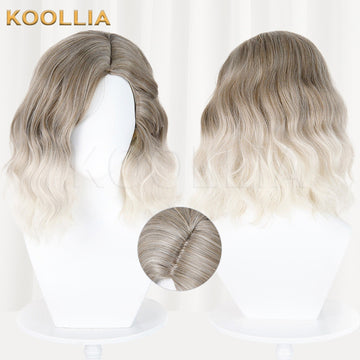 Resident Evil 9 Grace Ombre Medium Wavy Basic Wig Multi-angle Display by koollia