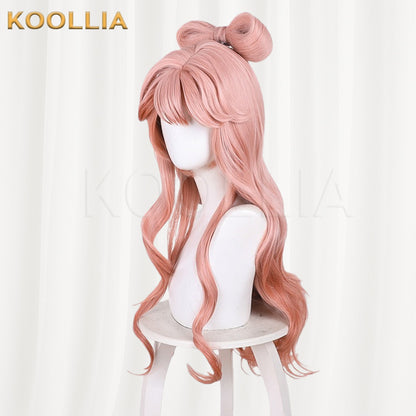 Arknights Haruhi Pink Orange Gradient Basic Wig