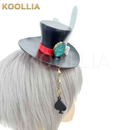 Genshin Impact Spark Black Bunny Ear Mini Hat Cosplay Headwear
