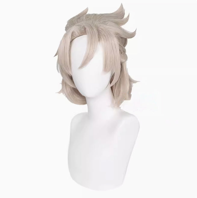 Genshin Impact Albedo Short Silver Hair Basic Wig