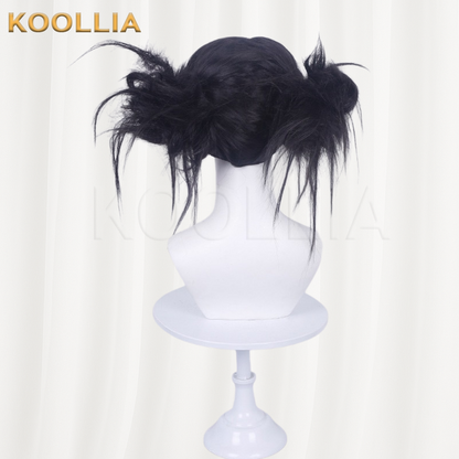 Jujutsu Kaisen Choso Pure Black Messy Ponytail Basic Wig