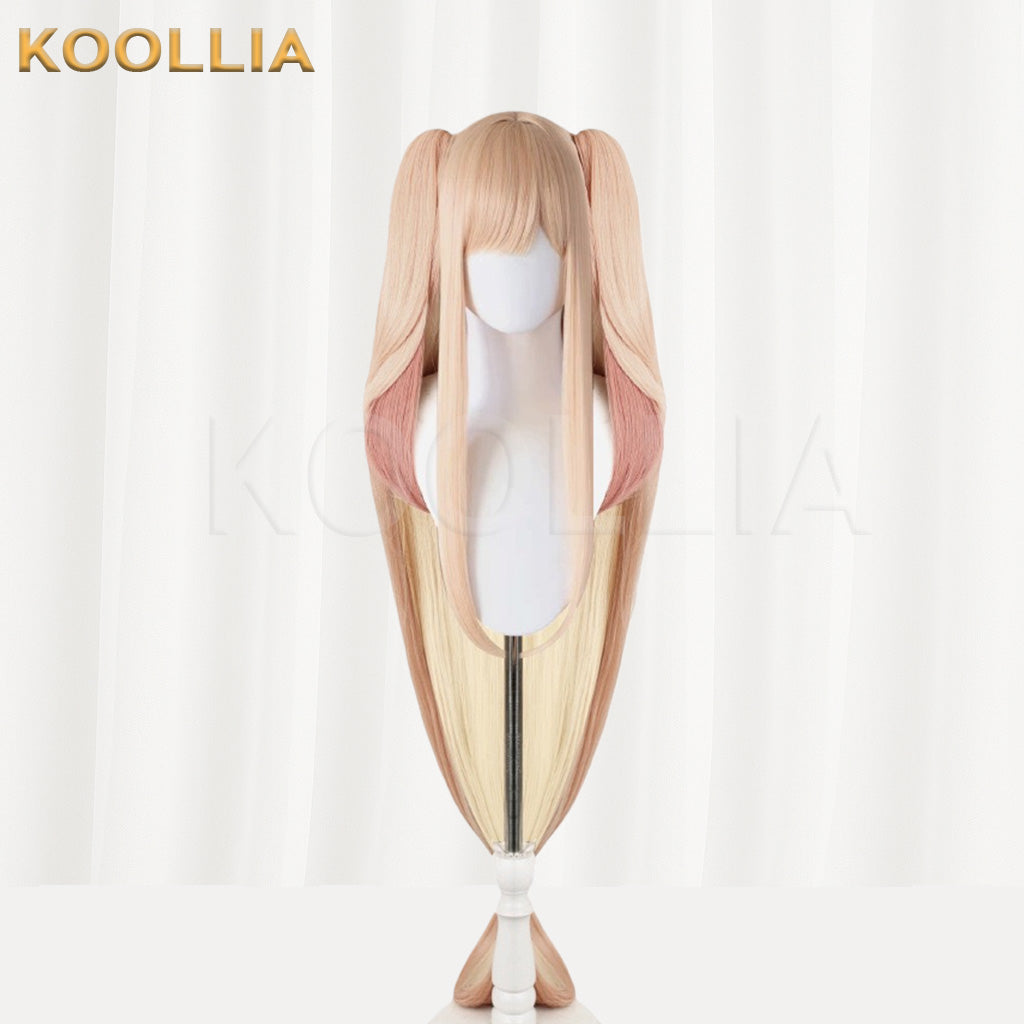 Hyperdimension Kaguya Hime Light Blonde Pink Ombre Long Basic Wig