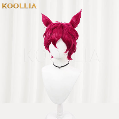 League of Legends & Heartsteel Sett Rose Red Layered Wavy Basic Wig