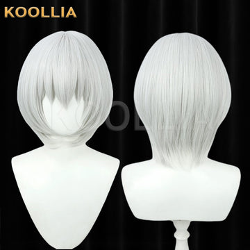 Multi-angle display of NIKKE: Goddess of Victory Yulia silver hair basic wig