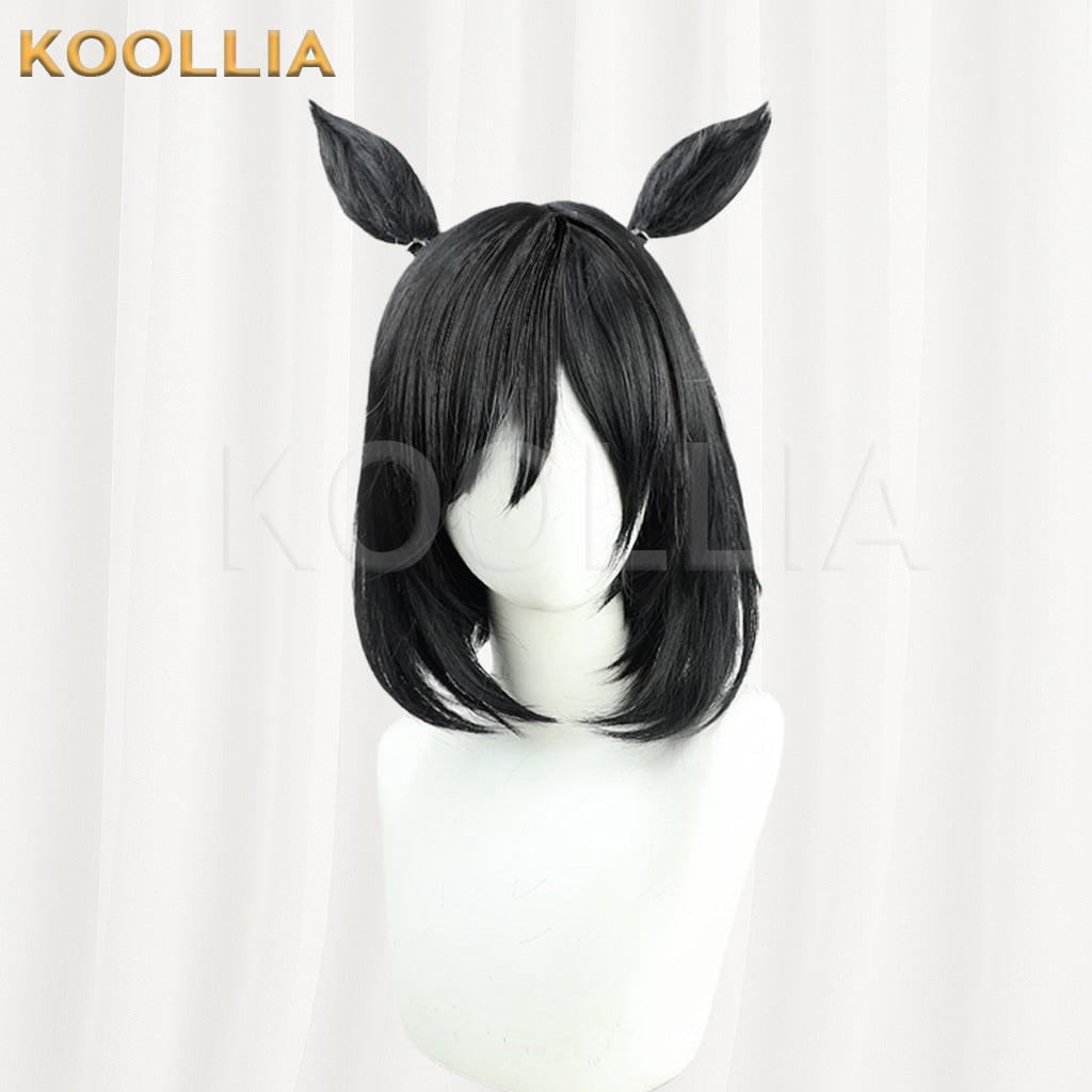 Umamusume Pretty Derby Eishin Flash Black Short Hair Basic Wig
