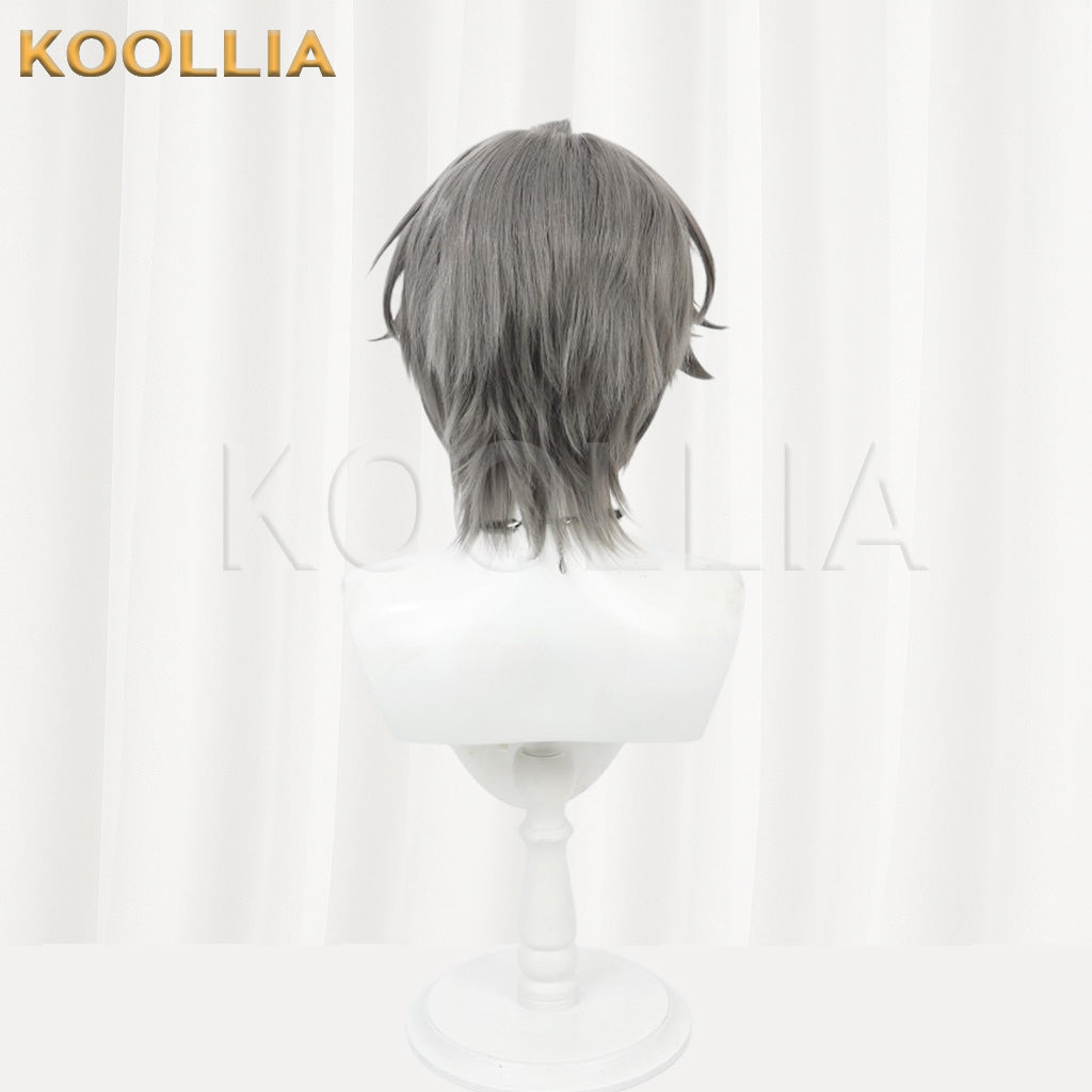 Zenless Zone Zero Protagonist Zhe Dark Gray Textured Spiky Short Basic Wig