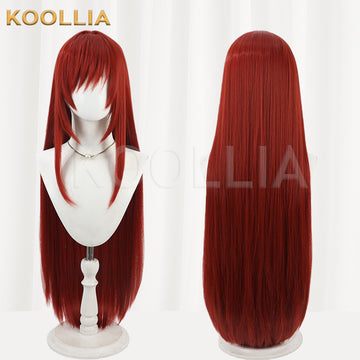 Multi-angle display of NIKKE: Goddess of Victory Rapi long red hair basic wig