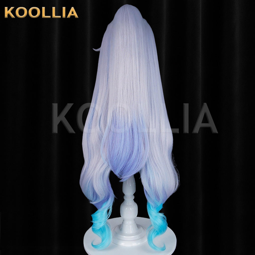 Honkai Star Rail Silver Wolf SP Two-Phase Paradise Long Silver Gray Purple Gradient Hair Basic Wig