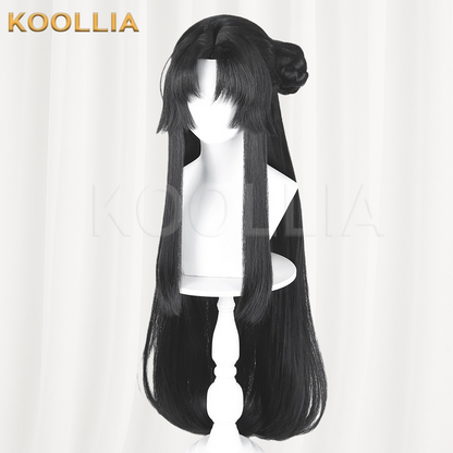 Neverness to Everness Xun Solid Matte Black Basic Wig