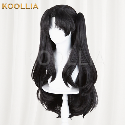 Honkai: Star Rail Rin Tohsaka Solid Matte Black Basic Wig