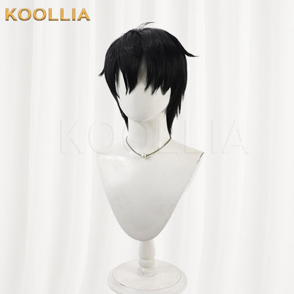 Infinity Chen Su Pure Black Short Choppy Daily Hair Basic Wig