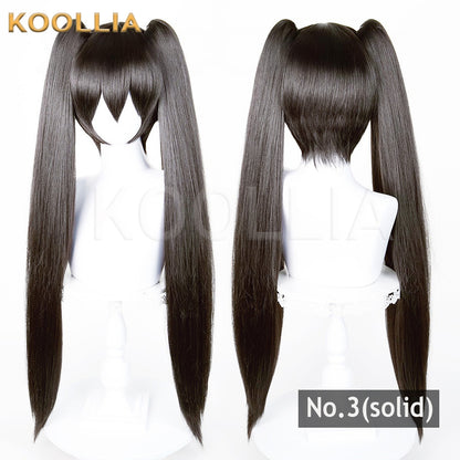 All-purpose 80cm Thick Fluffy Corn Fiber Twin Ponytails with Tiger Mouth Clips